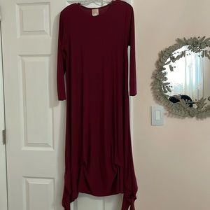 Zadie B’s burgundy dress